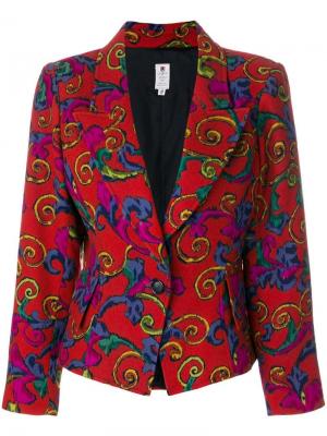 Блейзер с абстрактным цветочным узором Emanuel Ungaro Pre-Owned. Цвет: красный