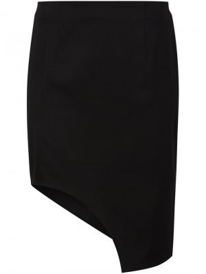 Асимметричная юбка Mugler. Цвет: чёрный