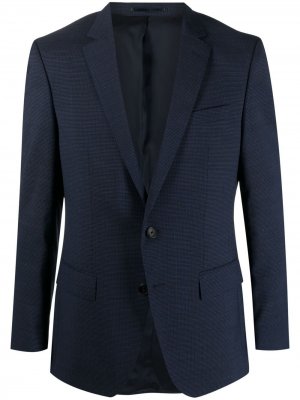 Фактурный пиджак BOSS. Цвет: синий