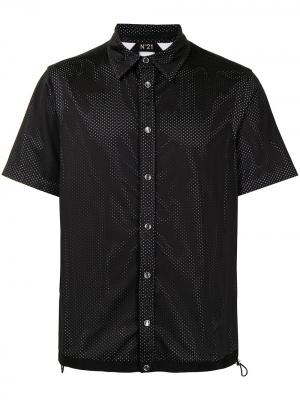 Рубашка с перфорацией Nº21. Цвет: черный