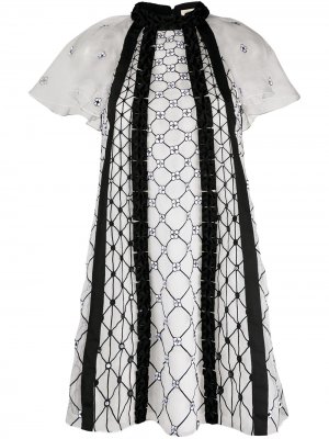 Платье Pixie с цветочной вышивкой Temperley London. Цвет: белый