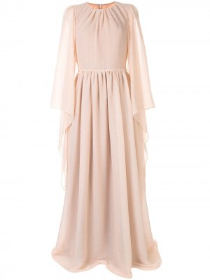 Платье с драпировкой и длинными рукавами Ingie Paris. Цвет: розовый