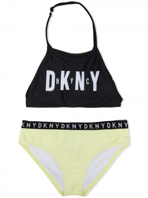 Бикини с логотипом Dkny Kids. Цвет: желтый