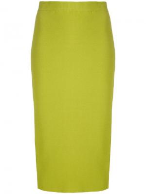 Трикотажная юбка средней длины Antonio Marras. Цвет: зеленый