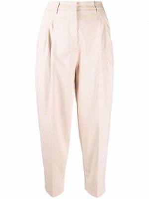 Укороченные брюки с завышенной талией Blanca Vita. Цвет: нейтральные цвета