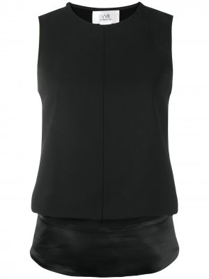Многослойная блузка без рукавов Victoria Beckham. Цвет: черный