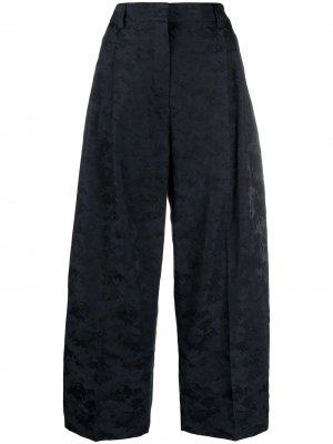 Укороченные брюки с абстрактным принтом Aspesi. Цвет: синий