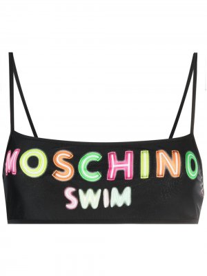 Лиф-бандо с логотипом Moschino. Цвет: черный