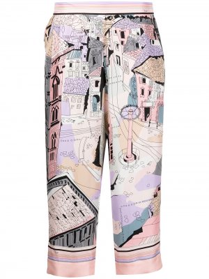 Укороченные брюки с принтом Battistero Emilio Pucci. Цвет: розовый