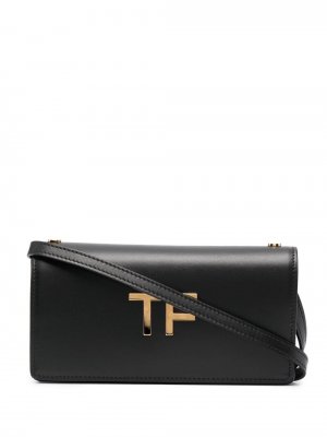 Мини-сумка с логотипом TOM FORD. Цвет: черный