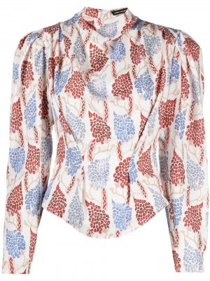 Блузка с цветочным принтом Isabel Marant. Цвет: белый