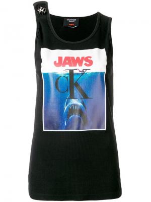 Топ без рукавов Jaws с отделкой Calvin Klein 205W39nyc. Цвет: черный