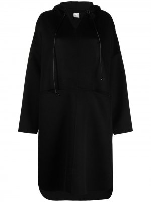 Пальто-анорак с капюшоном Totême. Цвет: черный