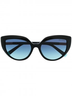 Солнцезащитные очки в оправе кошачий глаз Tiffany & Co Eyewear. Цвет: черный