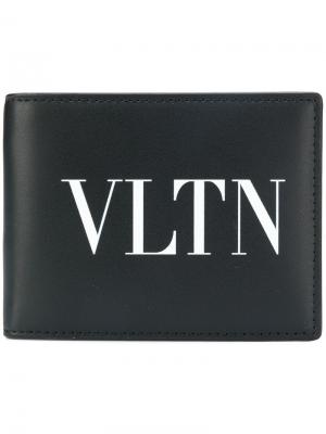 Бумажник с принтом VLTN Valentino Garavani. Цвет: черный