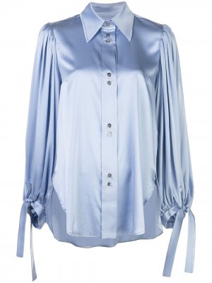 Рубашка Monpi с объемными рукавами Ellery. Цвет: синий