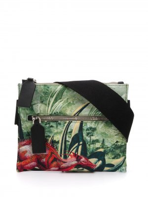 Поясная сумка с принтом Dragons Garden Valentino Garavani. Цвет: зеленый