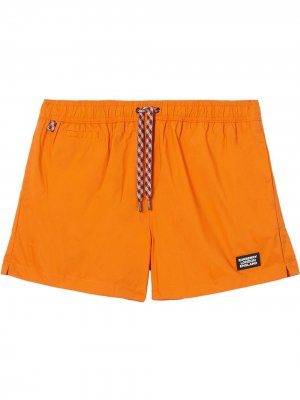 Плавки-шорты с логотипом Burberry. Цвет: оранжевый