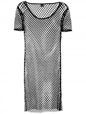 Короткое пляжное платье Amir Slama. Цвет: черный