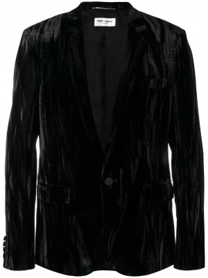 Костюмный пиджак строгого кроя Saint Laurent. Цвет: черный