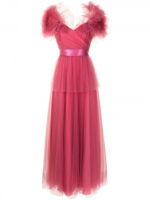 Платье La из тюля Jenny Packham. Цвет: розовый