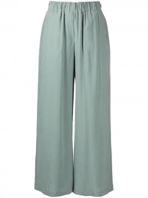 Расклешенные брюки широкого кроя Alysi. Цвет: зеленый