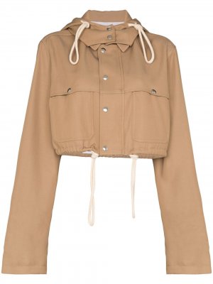Укороченная куртка-рубашка с капюшоном Plan C. Цвет: нейтральные цвета