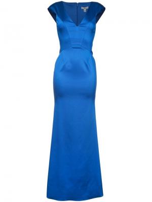 Вечернее платье Nina Zac Posen. Цвет: синий