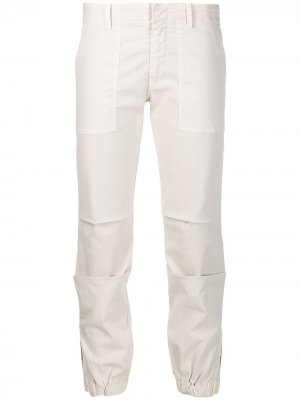 Укороченные брюки с эластичными манжетами Nili Lotan. Цвет: белый