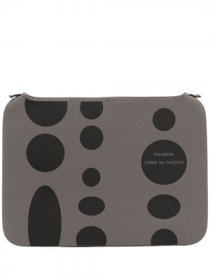 Сумка для ноутбука с геометричным принтом и логотипом Comme Des Garçons Wallet. Цвет: серый