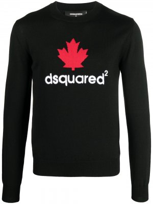 Джемпер с вышитым логотипом Dsquared2. Цвет: черный