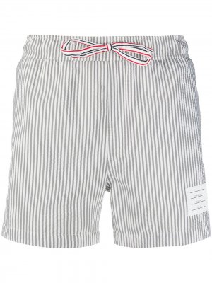 Плавки-шорты с принтом Thom Browne. Цвет: серый