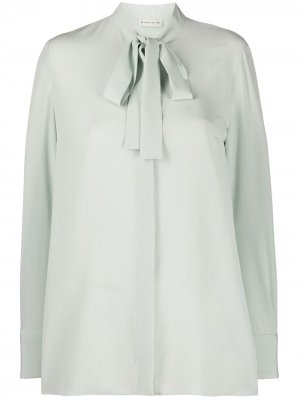 Блузка с завязками на воротнике Etro. Цвет: зеленый