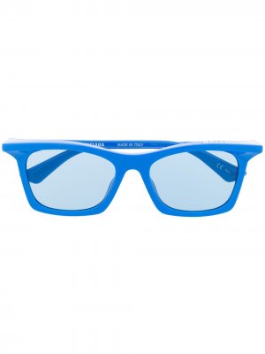 Солнцезащитные очки в прямоугольной оправе Balenciaga Eyewear. Цвет: синий