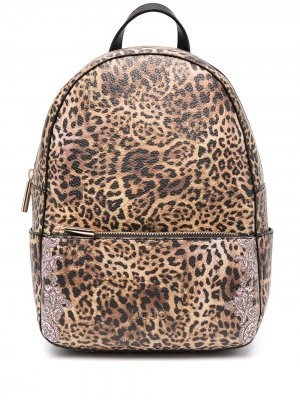 Рюкзак с леопардовым принтом LIU JO. Цвет: коричневый