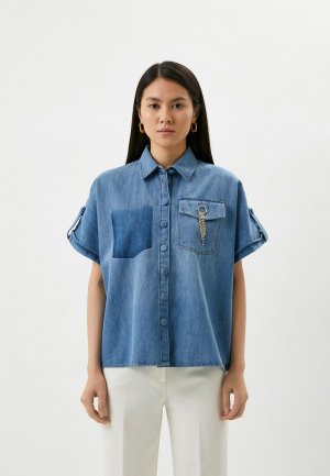 Рубашка джинсовая Liu Jo. Цвет: голубой