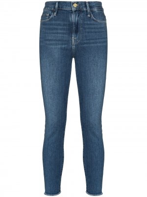 Укороченные джинсы скинни Ali FRAME. Цвет: синий