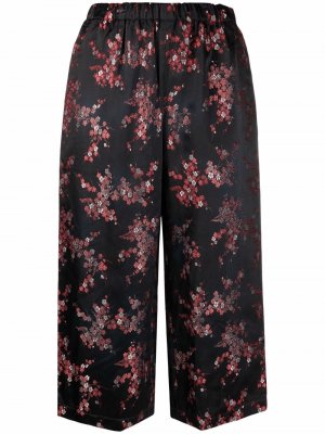 Floral-print cropped trousers Comme Des Garçons. Цвет: черный