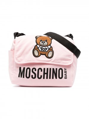 Сумка-сэтчел с логотипом Moschino Kids. Цвет: розовый