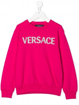 Толстовка с логотипом Young Versace. Цвет: розовый