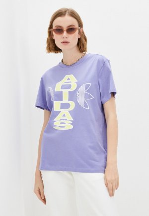 Футболка adidas Originals. Цвет: фиолетовый