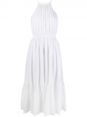 Платье миди с вырезом халтер Michael Kors. Цвет: белый