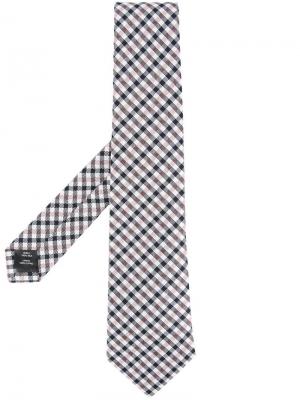 Классический клетчатый галстук Gieves & Hawkes. Цвет: разноцветный