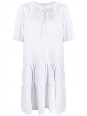 Платье-футболка с завязками Allude. Цвет: белый