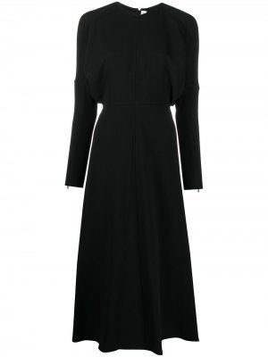 Платье миди с рукавами доломан Victoria Beckham. Цвет: черный