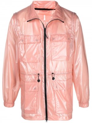 Легкая куртка со съемными рукавами Rains. Цвет: розовый