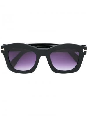 Солнцезащитные очки в квадратной оправе Tom Ford Eyewear. Цвет: чёрный