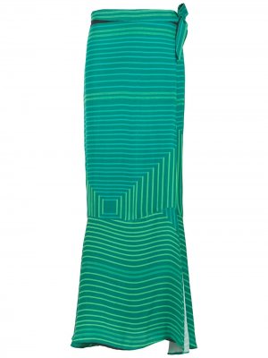 Длинная юбка с принтом Amir Slama. Цвет: зеленый