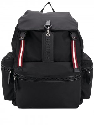 Рюкзак с логотипом-подвеской Bally. Цвет: черный