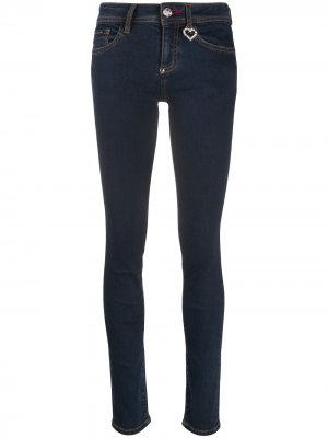 Узкие джинсы с завышенной талией Philipp Plein. Цвет: синий
